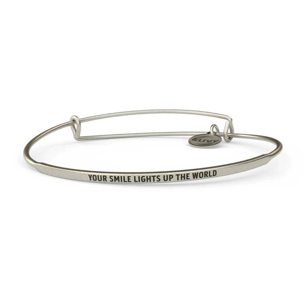 &LIVY Your Smile Lights Up the World Bangle NWT